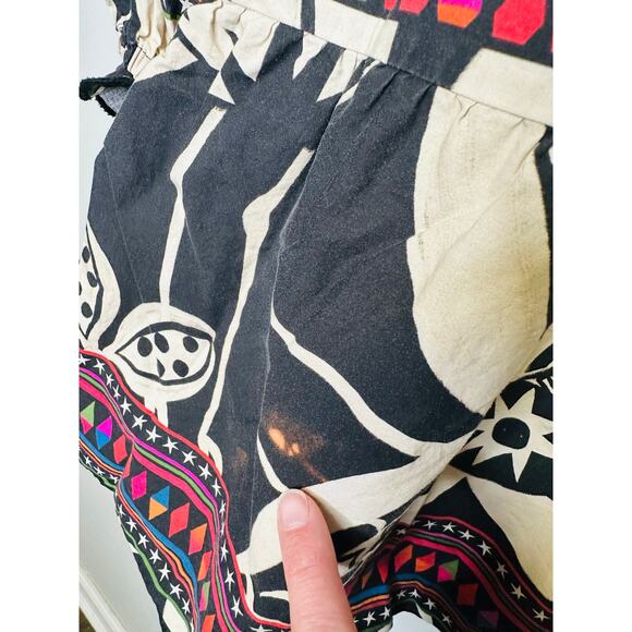 FARM RIO Black White Printed Cerrado Sky Mini Dress Size Small - Picture 11 of 16